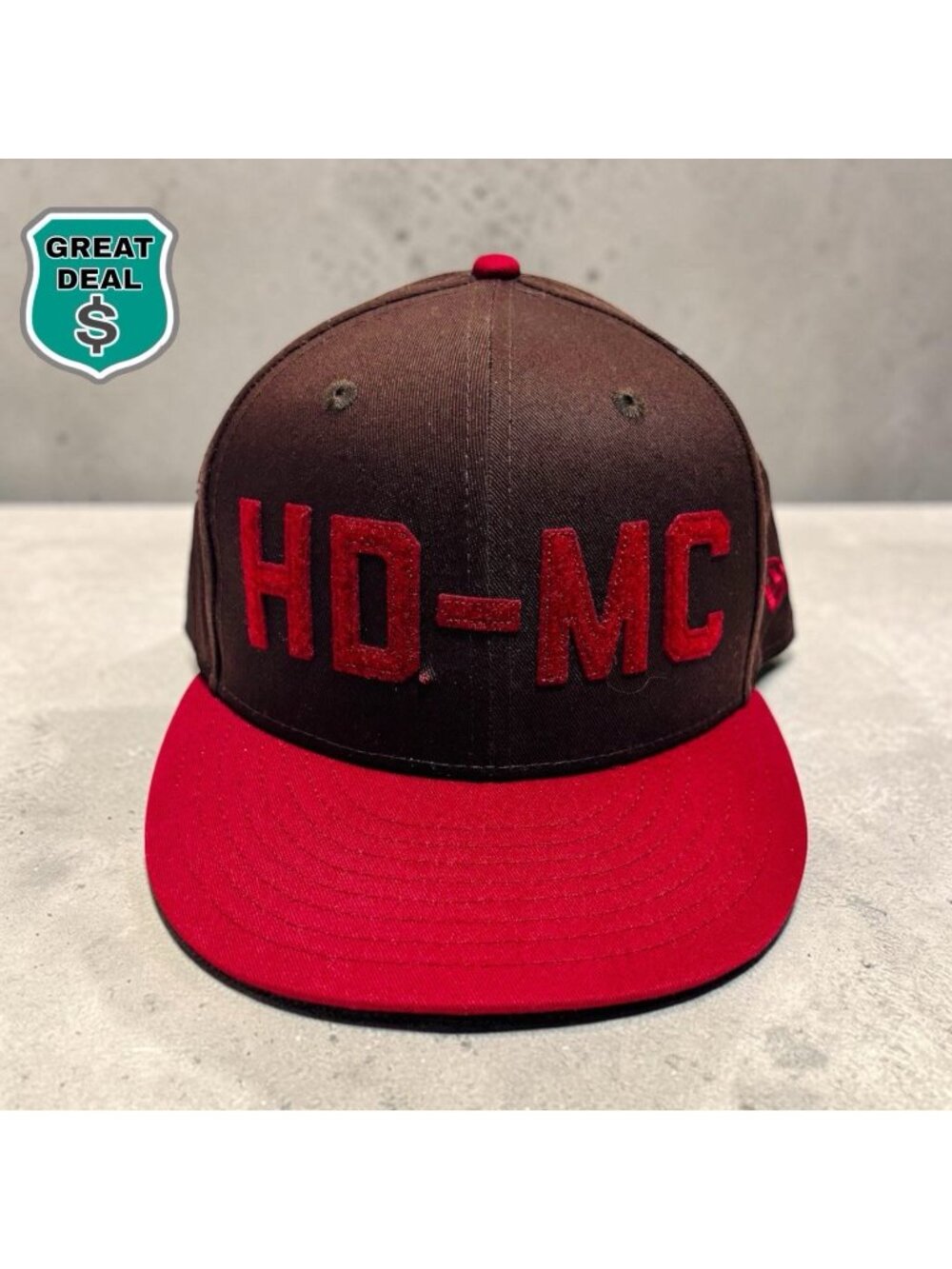 NEW ERA Harley-Davidson 9FIFTY SnapBack Hat Cap Brown Red HD-MC Biker. RARE!